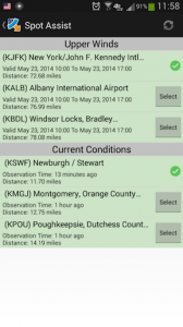 Manually select weather station