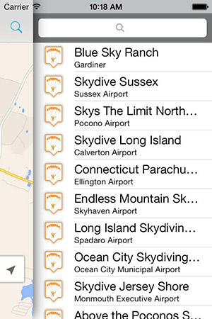 Drop Zones Search